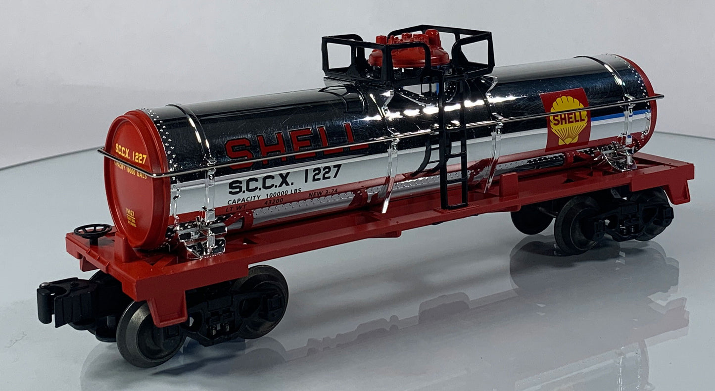 LIONEL • O GAUGE • 2001 Shell Oil Single Dome Tank Car 6-19627 • NEW OLD STOCK
