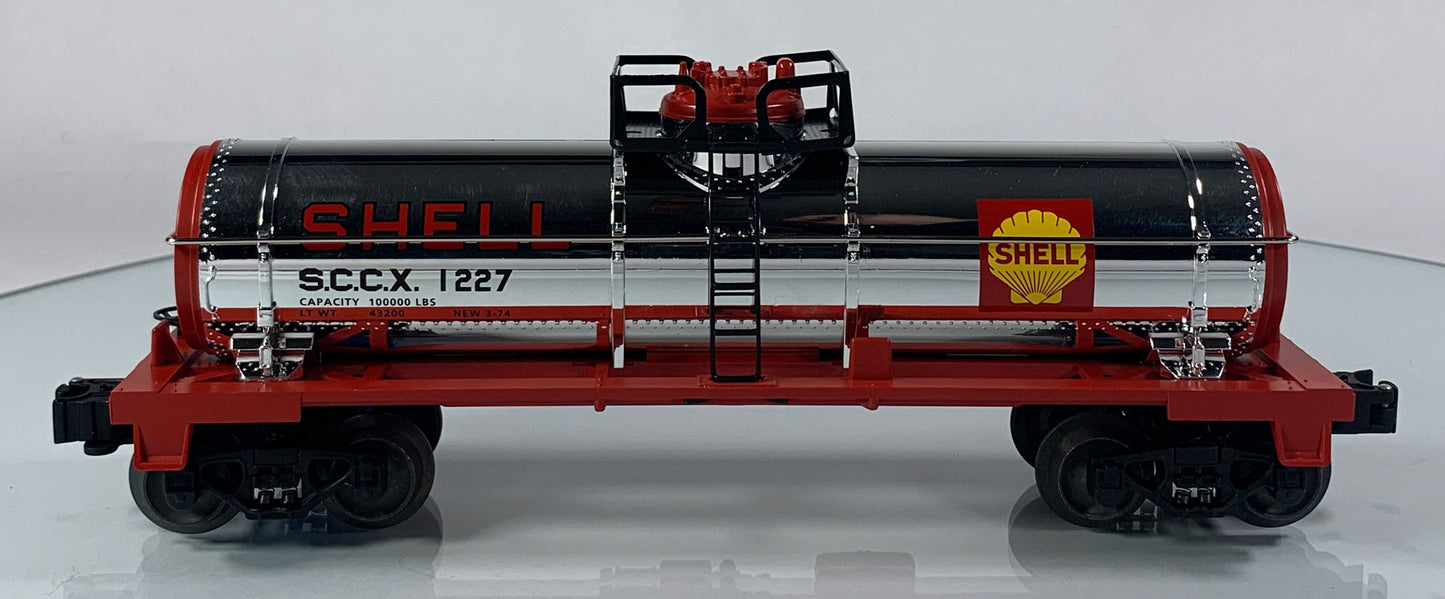 LIONEL • O GAUGE • 2001 Shell Oil Single Dome Tank Car 6-19627 • NEW OLD STOCK