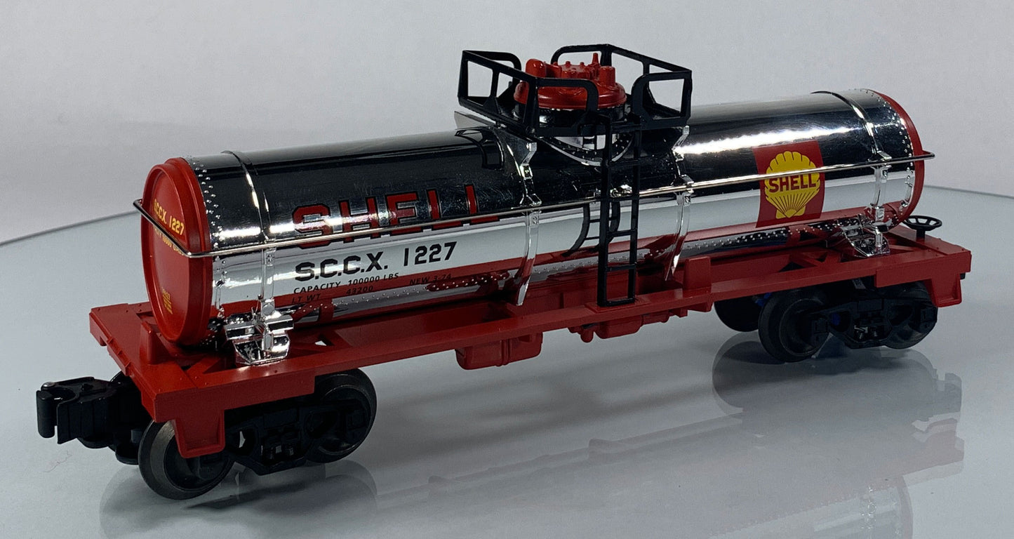 LIONEL • O GAUGE • 2001 Shell Oil Single Dome Tank Car 6-19627 • NEW OLD STOCK