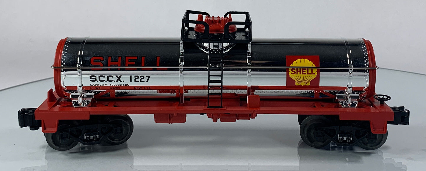LIONEL • O GAUGE • 2001 Shell Oil Single Dome Tank Car 6-19627 • NEW OLD STOCK