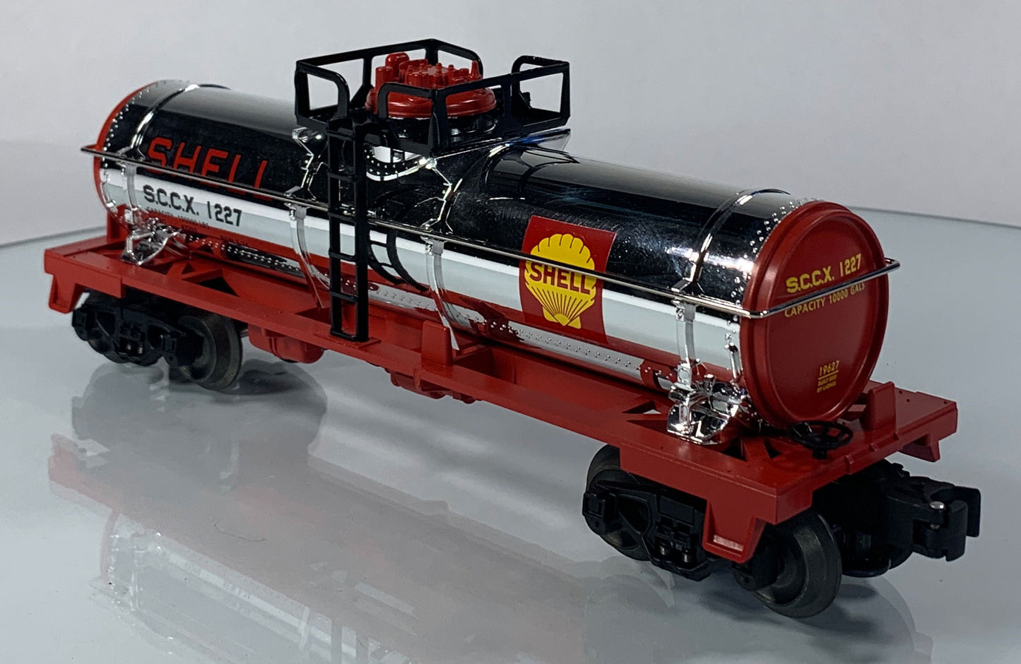LIONEL • O GAUGE • 2001 Shell Oil Single Dome Tank Car 6-19627 • NEW OLD STOCK