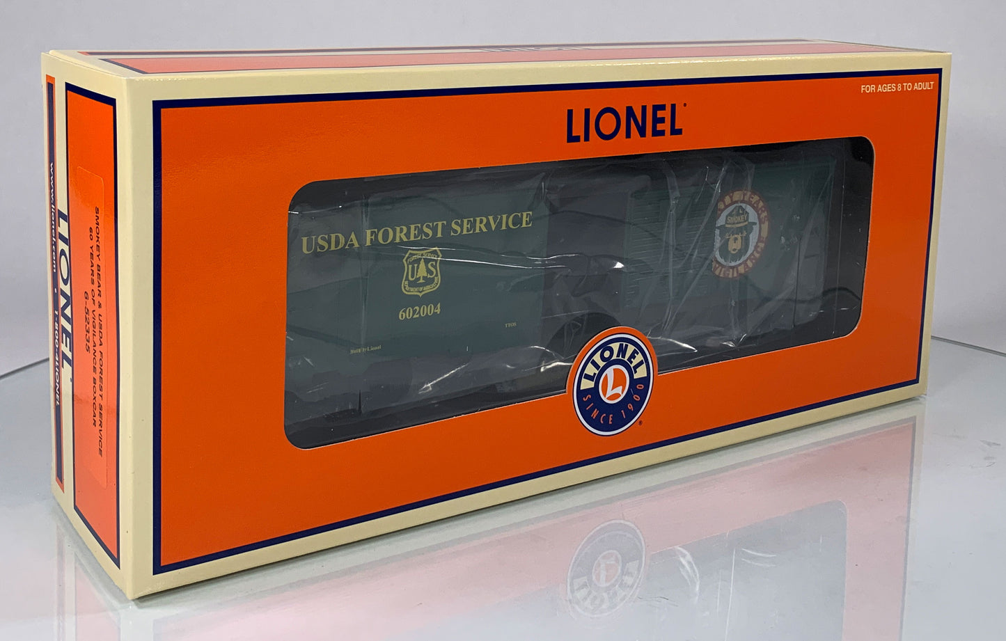 LIONEL • O GAUGE • 2004 Smokey the Bear and USDA Forest Service Boxcar 6-52335 • NEW OLD STOCK