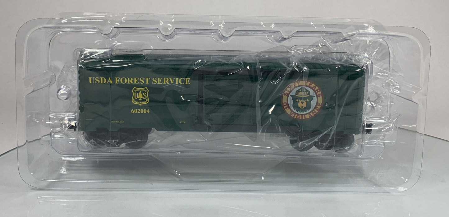 LIONEL • O GAUGE • 2004 Smokey the Bear and USDA Forest Service Boxcar 6-52335 • NEW OLD STOCK