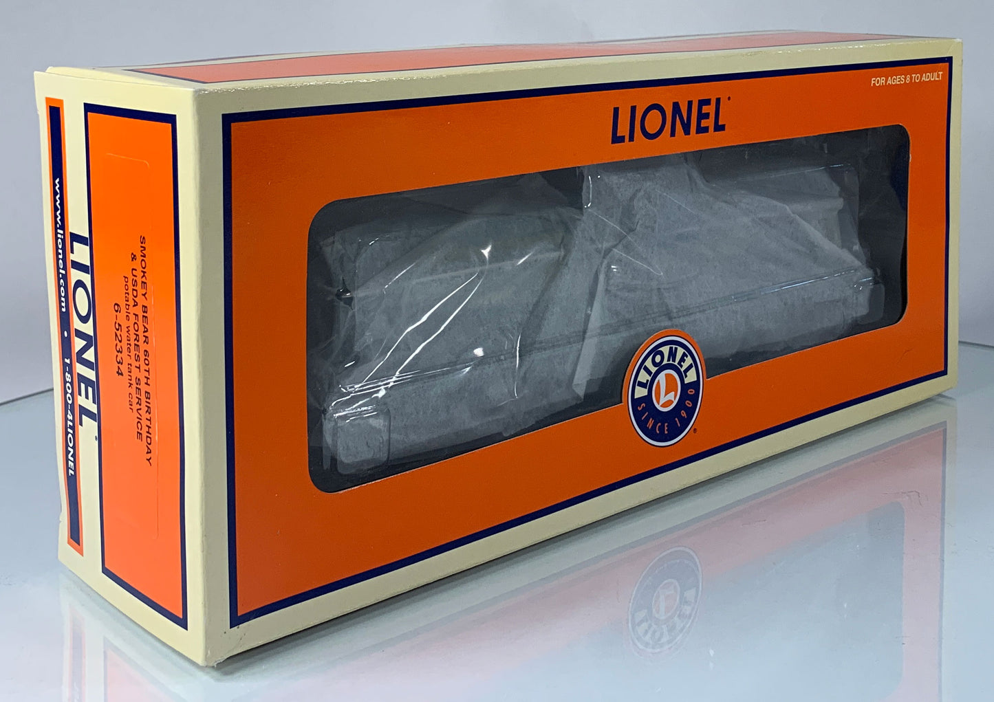 LIONEL • O GAUGE • 2004 Smokey the Bear 60th Birthday – USDA Forest Service Single Dome Tank Car 6-52334 • NEW OLD STOCK
