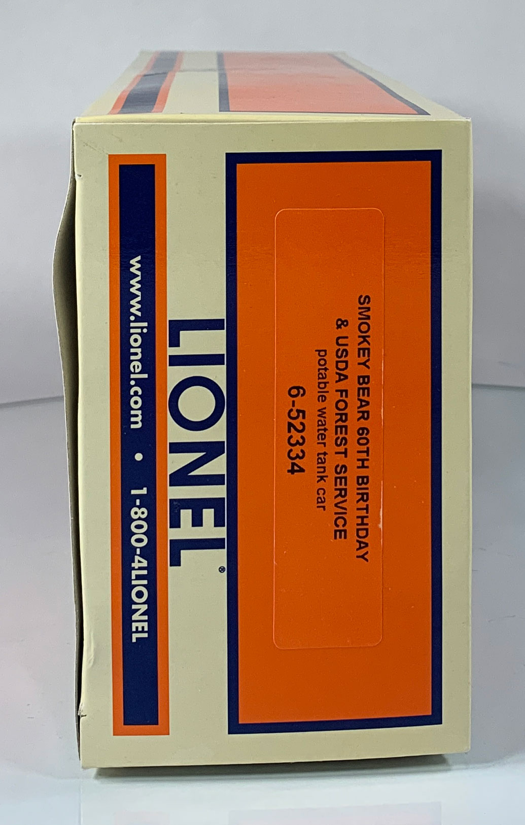 LIONEL • O GAUGE • 2004 Smokey the Bear 60th Birthday – USDA Forest Service Single Dome Tank Car 6-52334 • NEW OLD STOCK