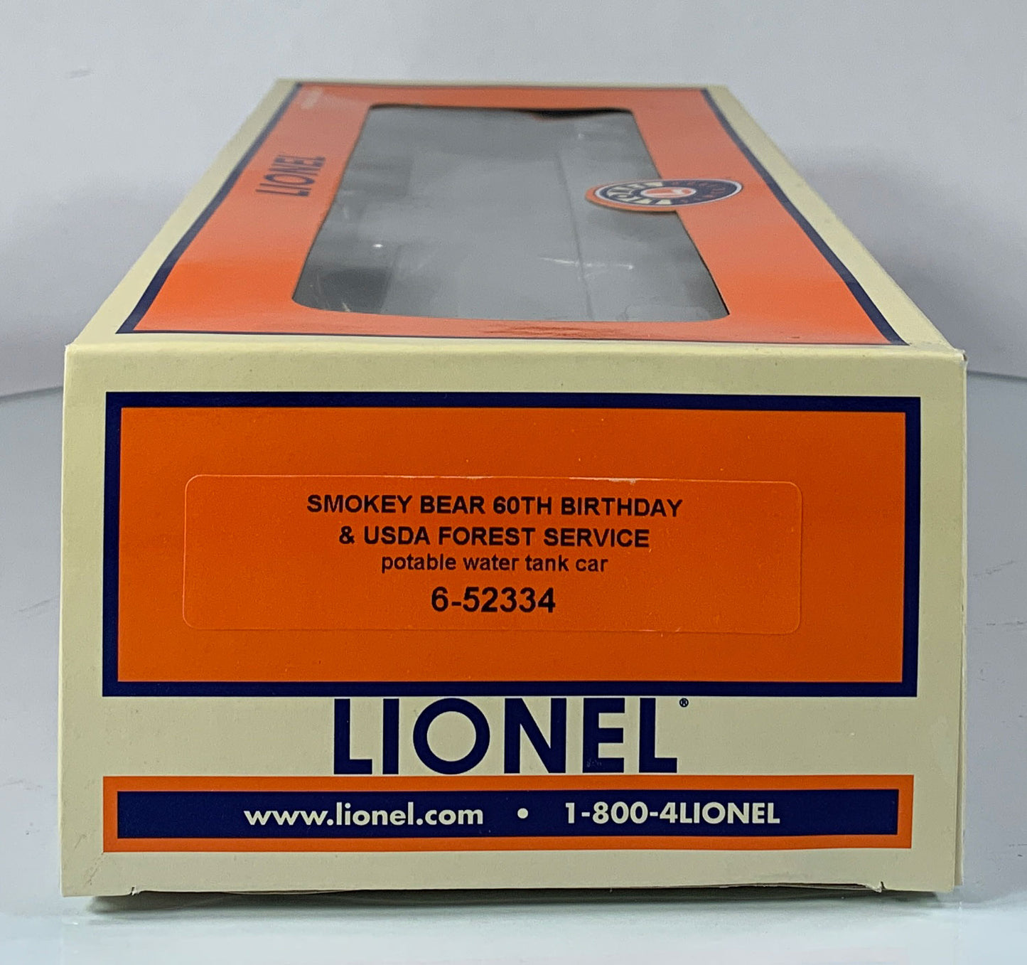LIONEL • O GAUGE • 2004 Smokey the Bear 60th Birthday – USDA Forest Service Single Dome Tank Car 6-52334 • NEW OLD STOCK
