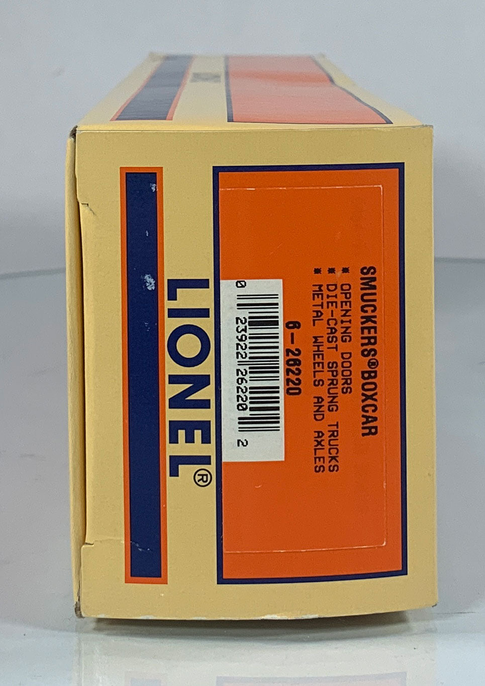 LIONEL • O GAUGE • 1998 Smucker’s Box Car 6-26220 • NEW OLD STOCK