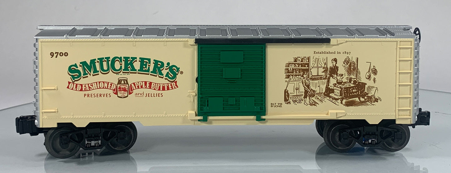 LIONEL • O GAUGE • 1998 Smucker’s Box Car 6-26220 • NEW OLD STOCK