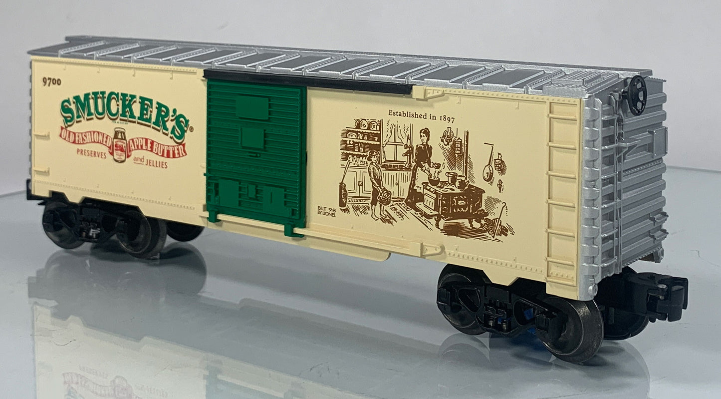 LIONEL • O GAUGE • 1998 Smucker’s Box Car 6-26220 • NEW OLD STOCK