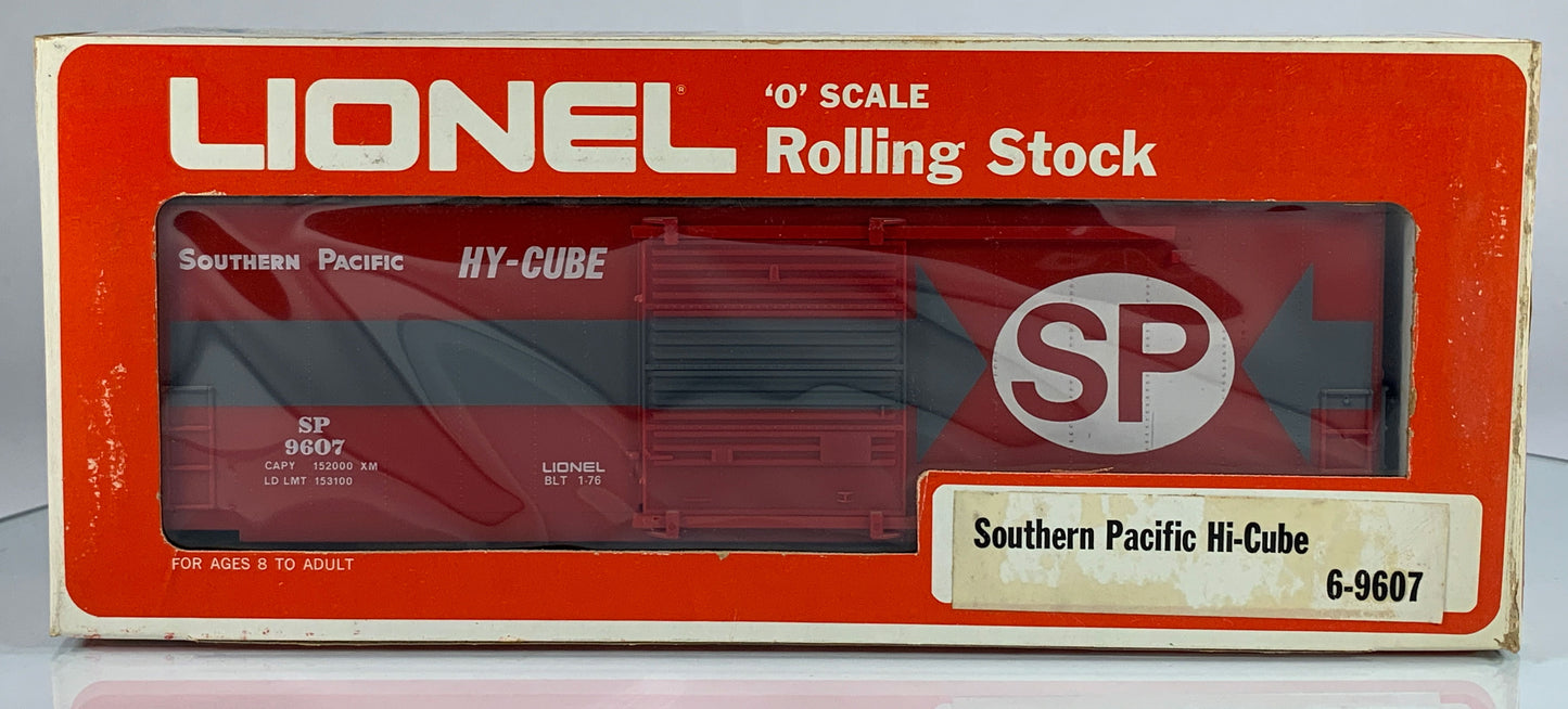 LIONEL • O GAUGE • 1976 Southern Pacific Hi-Cube Boxcar 6-9607 • EX COND • LNOS