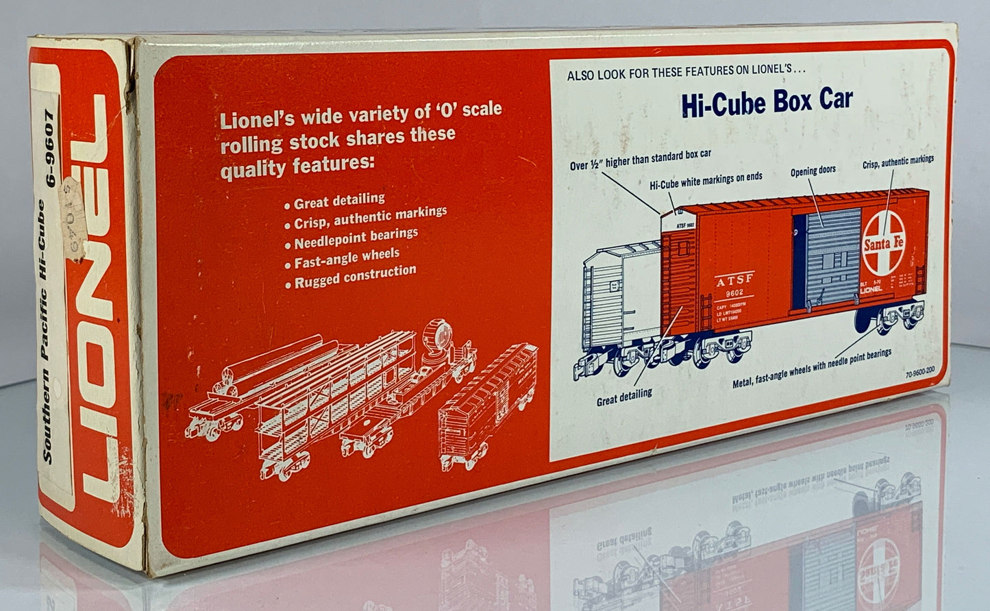 LIONEL • O GAUGE • 1976 Southern Pacific Hi-Cube Boxcar 6-9607 • EX COND • LNOS