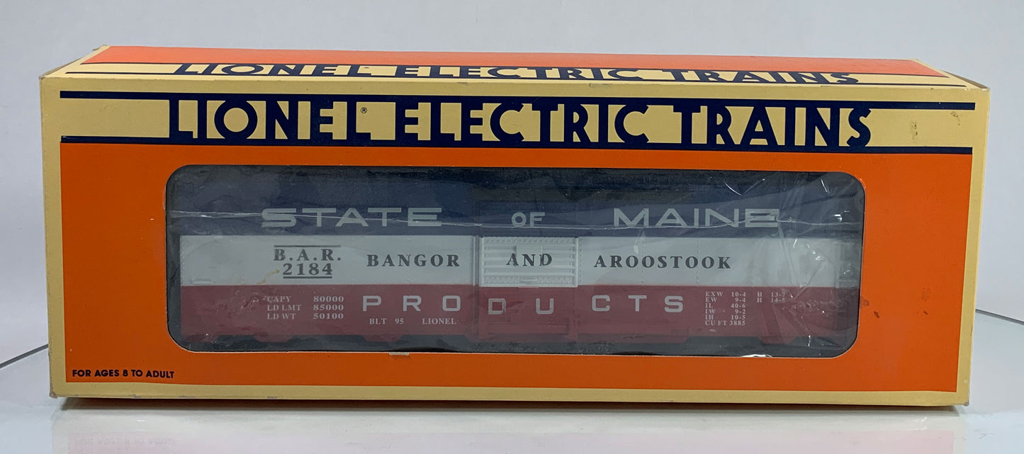 LIONEL • O GAUGE • 1995 State of Maine – Bangor & Aroostook Boxcar 6-17218 • LIKE NEW