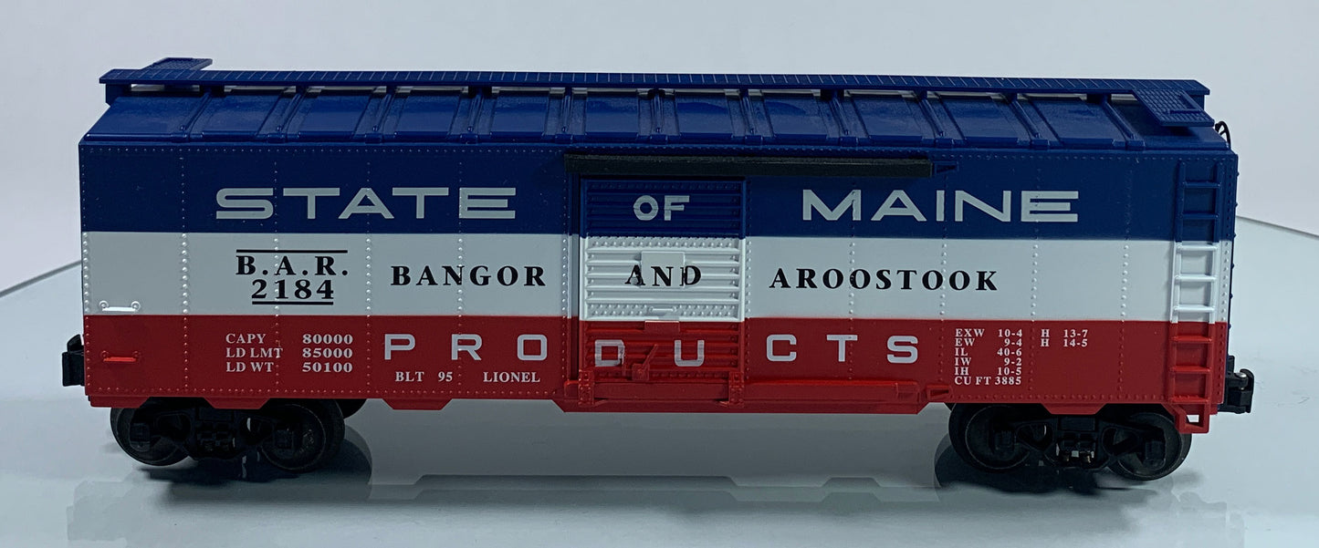 LIONEL • O GAUGE • 1995 State of Maine – Bangor & Aroostook Boxcar 6-17218 • LIKE NEW