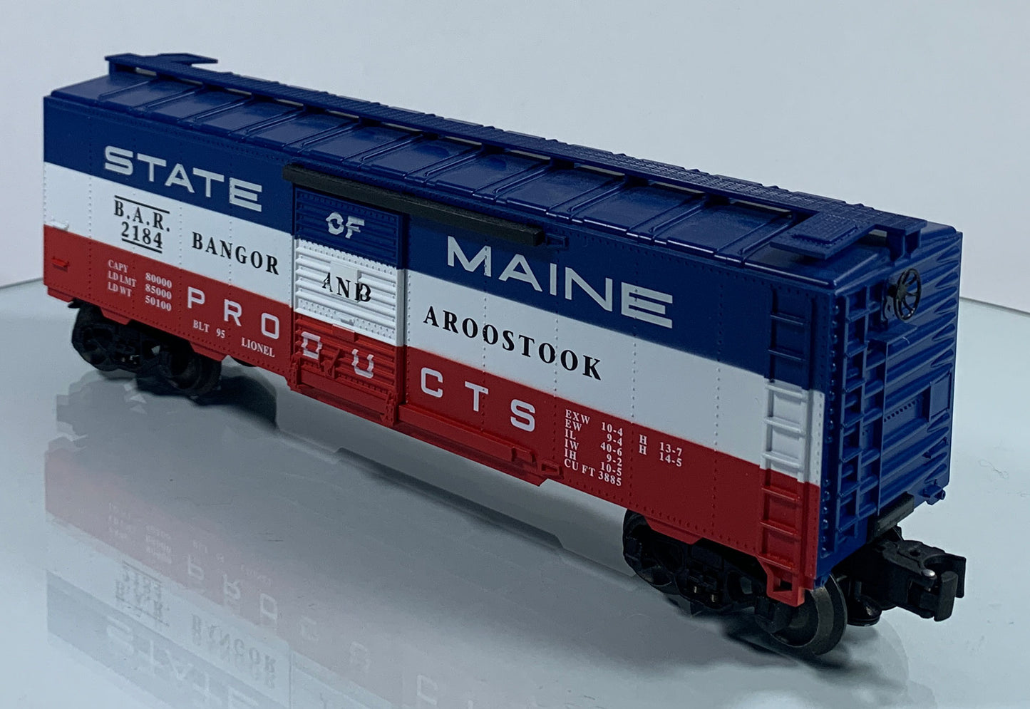 LIONEL • O GAUGE • 1995 State of Maine – Bangor & Aroostook Boxcar 6-17218 • LIKE NEW