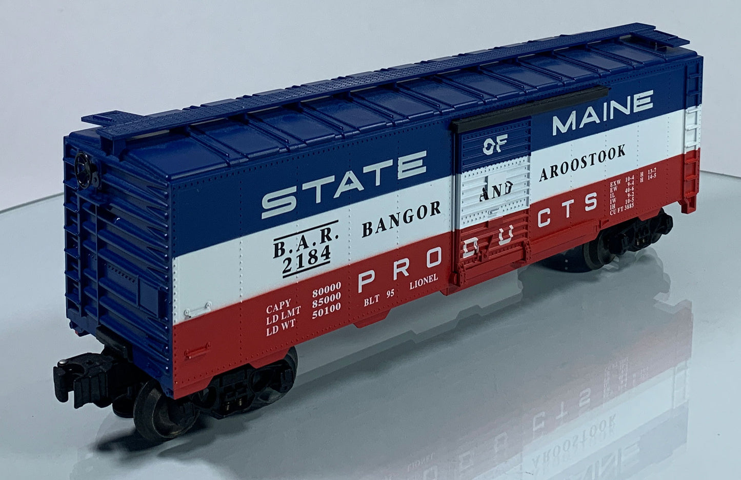 LIONEL • O GAUGE • 1995 State of Maine – Bangor & Aroostook Boxcar 6-17218 • LIKE NEW