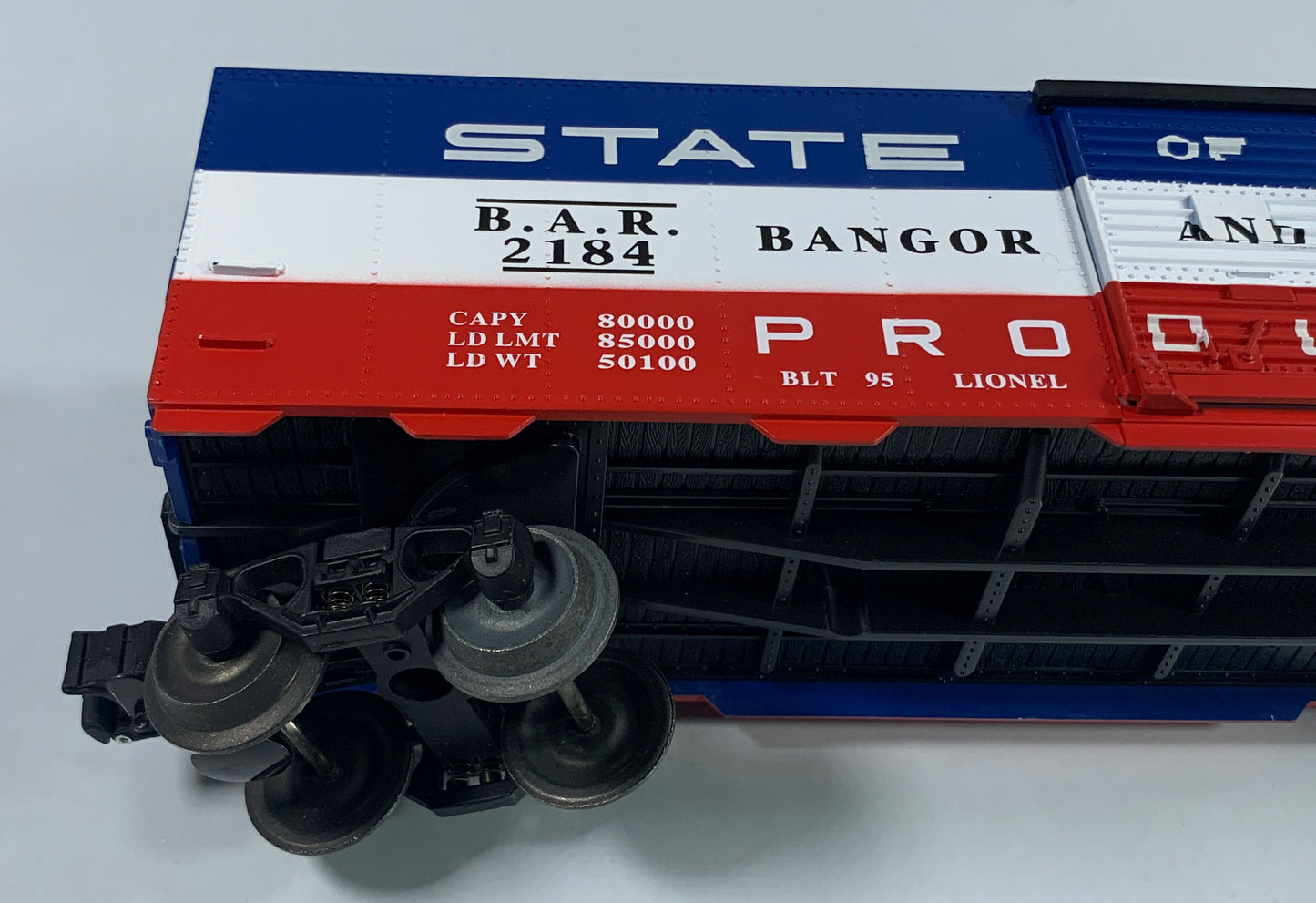 LIONEL • O GAUGE • 1995 State of Maine – Bangor & Aroostook Boxcar 6-17218 • LIKE NEW