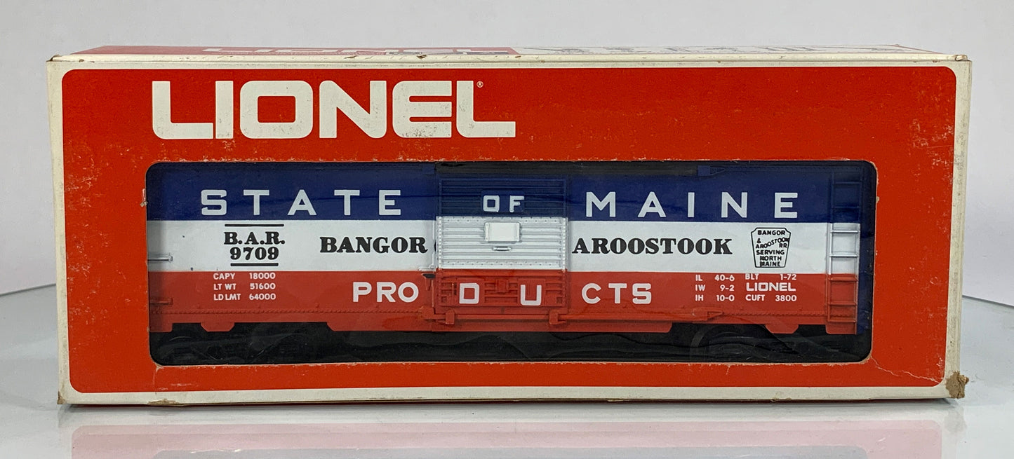 LIONEL • O GAUGE • 1972 State of Maine Bangor and Aroostook Boxcar 6-9709 • EX COND hi