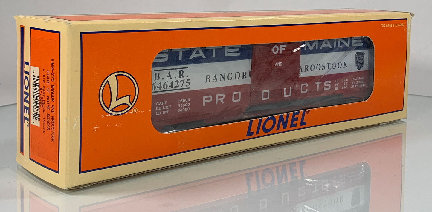 LIONEL • O GAUGE • 1996 State of Maine Bangor Aroostook Car 6-19285 • NEW OLD STOCK
