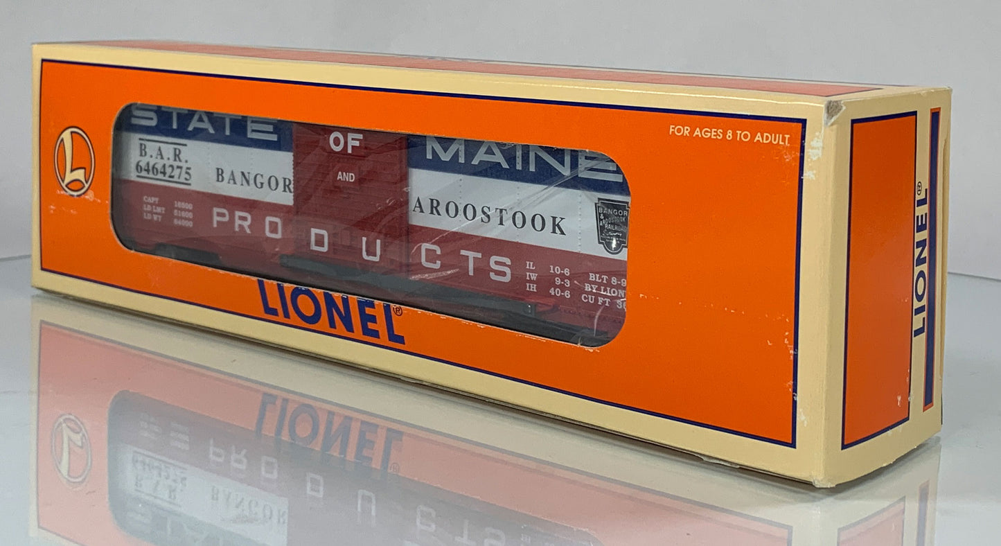 LIONEL • O GAUGE • 1996 State of Maine Bangor Aroostook Car 6-19285 • NEW OLD STOCK