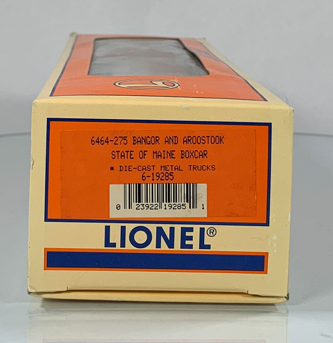 LIONEL • O GAUGE • 1996 State of Maine Bangor Aroostook Car 6-19285 • NEW OLD STOCK