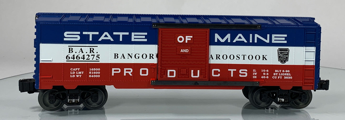 LIONEL • O GAUGE • 1996 State of Maine Bangor Aroostook Car 6-19285 • NEW OLD STOCK