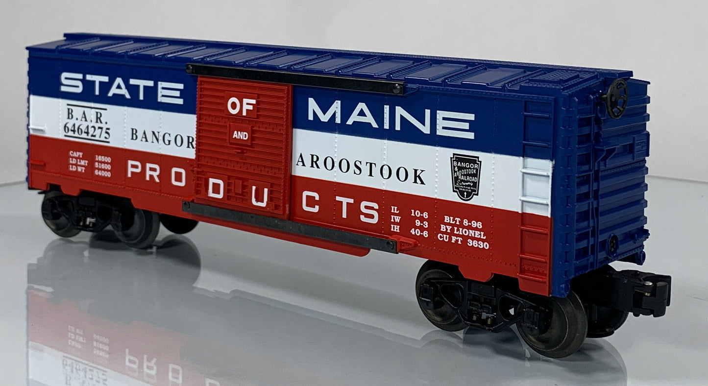 LIONEL • O GAUGE • 1996 State of Maine Bangor Aroostook Car 6-19285 • NEW OLD STOCK