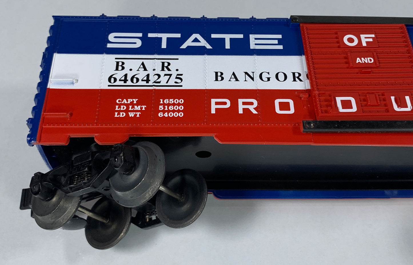 LIONEL • O GAUGE • 1996 State of Maine Bangor Aroostook Car 6-19285 • NEW OLD STOCK