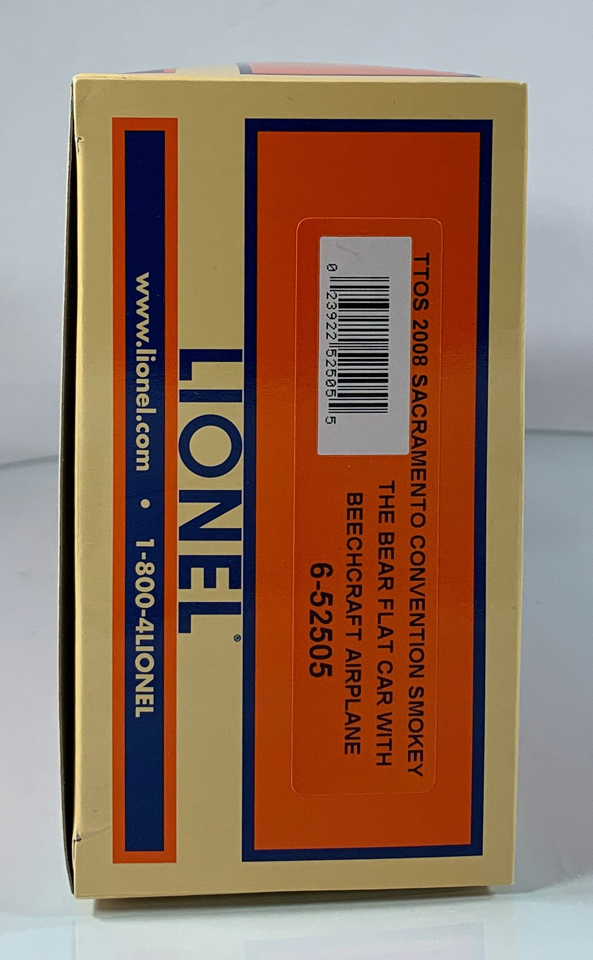 LIONEL • O GAUGE • 2008 TTOS Smokey the Bear Flat Car w Beechcraft Airplane 6-52505 • NEW OLD STOCK