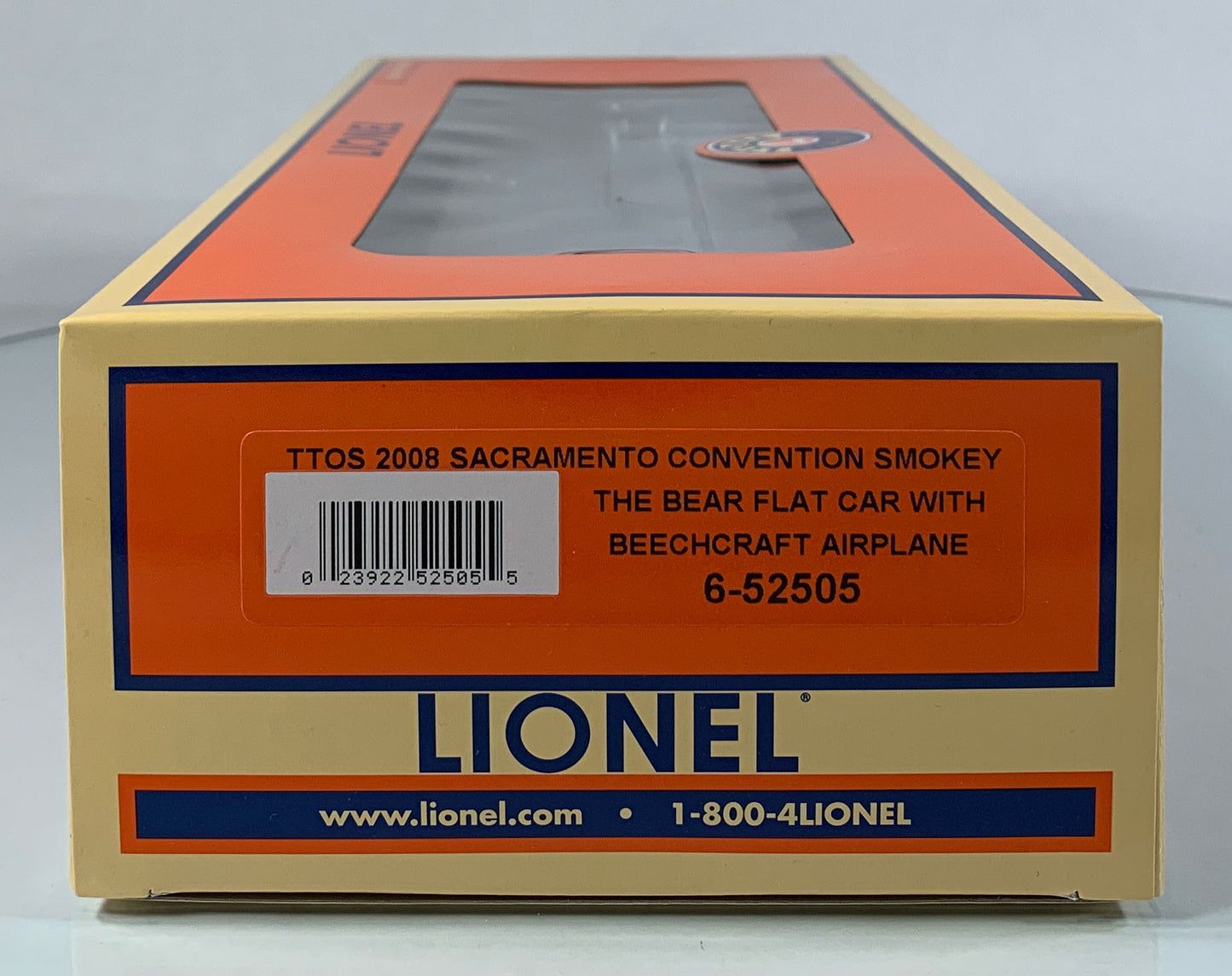 LIONEL • O GAUGE • 2008 TTOS Smokey the Bear Flat Car w Beechcraft Airplane 6-52505 • NEW OLD STOCK