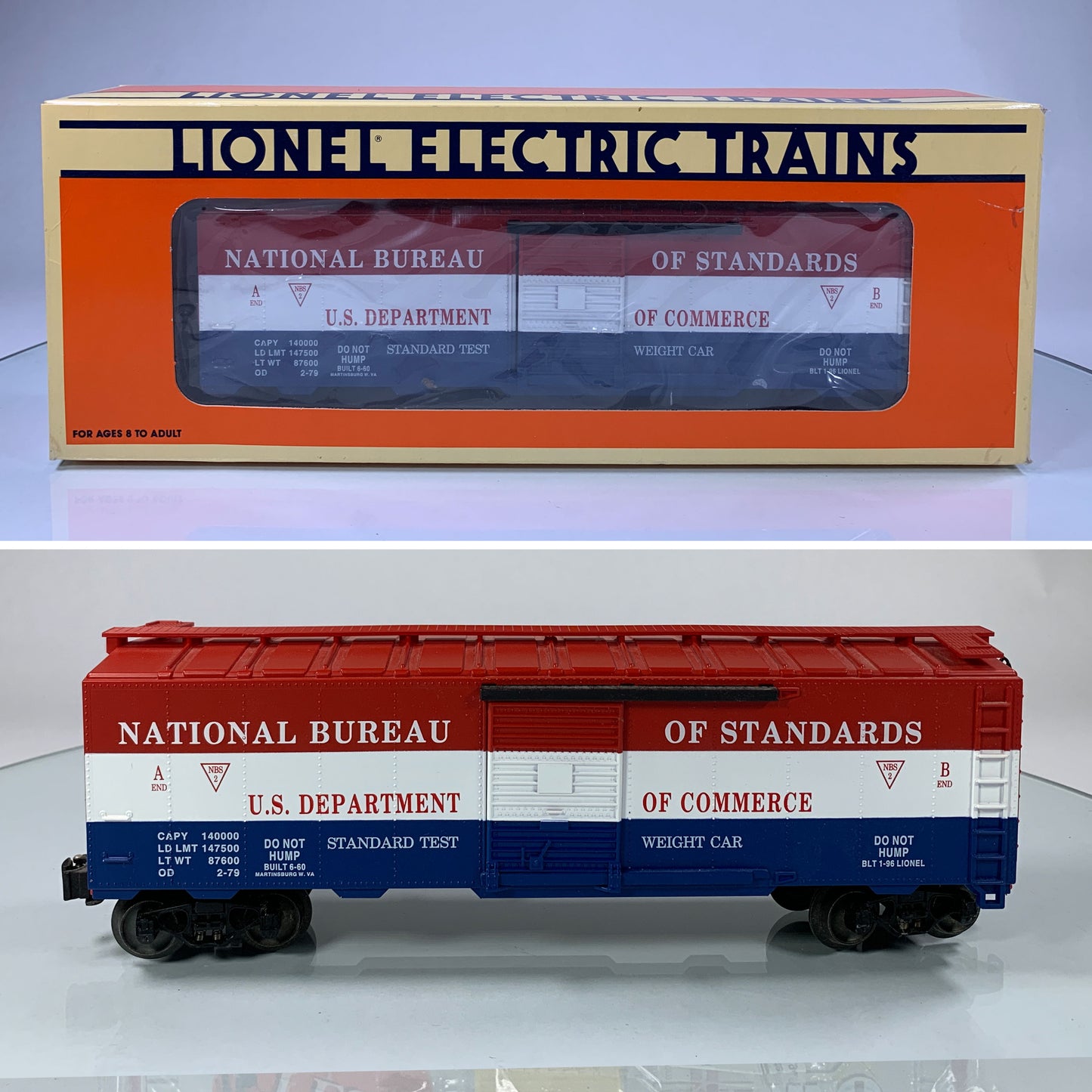 LIONEL • O GAUGE • 1996 TTOS US Department of Commerce 6-52098 • EX COND