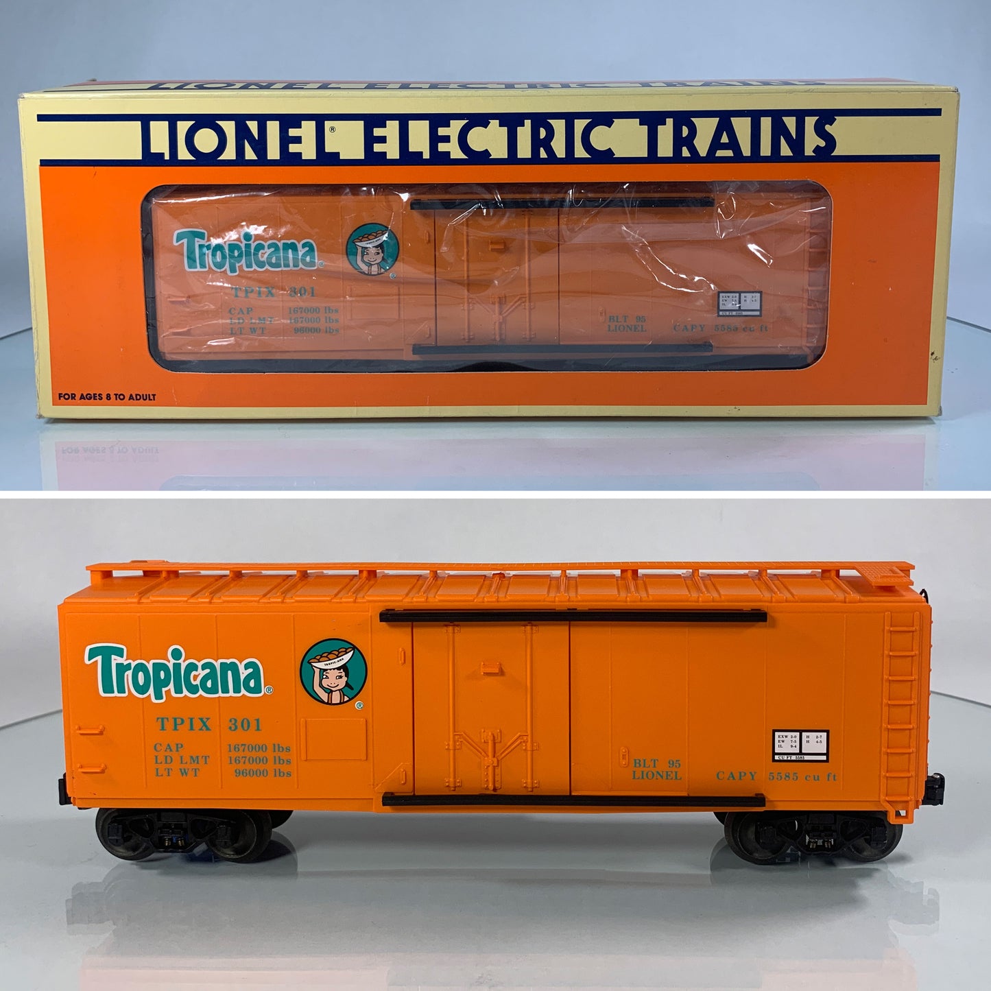 LIONEL • O GAUGE • 1996 Tropicana Reefer #2 6-17308 • EX COND