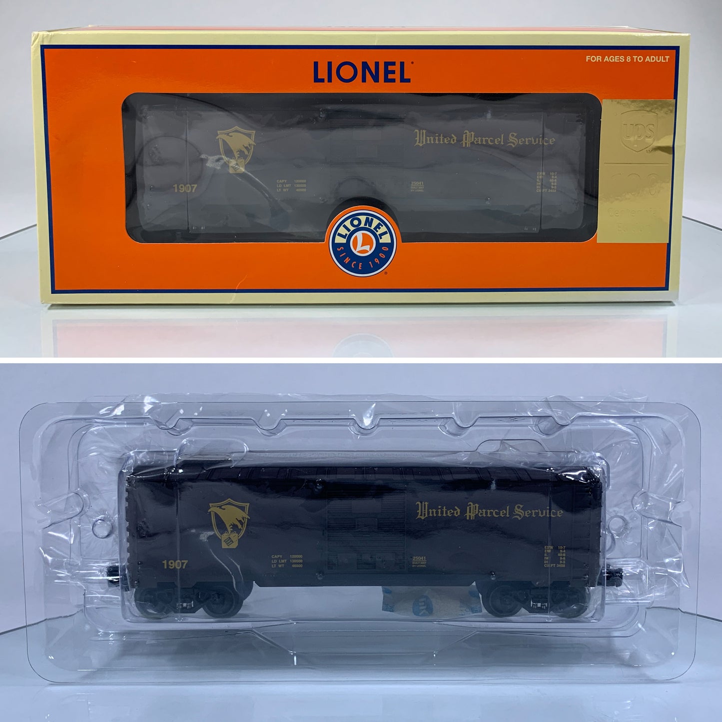 LIONEL • O GAUGE • 2006 UPS Centennial Boxcar #1 6-25041 • NEW OLD STOCK