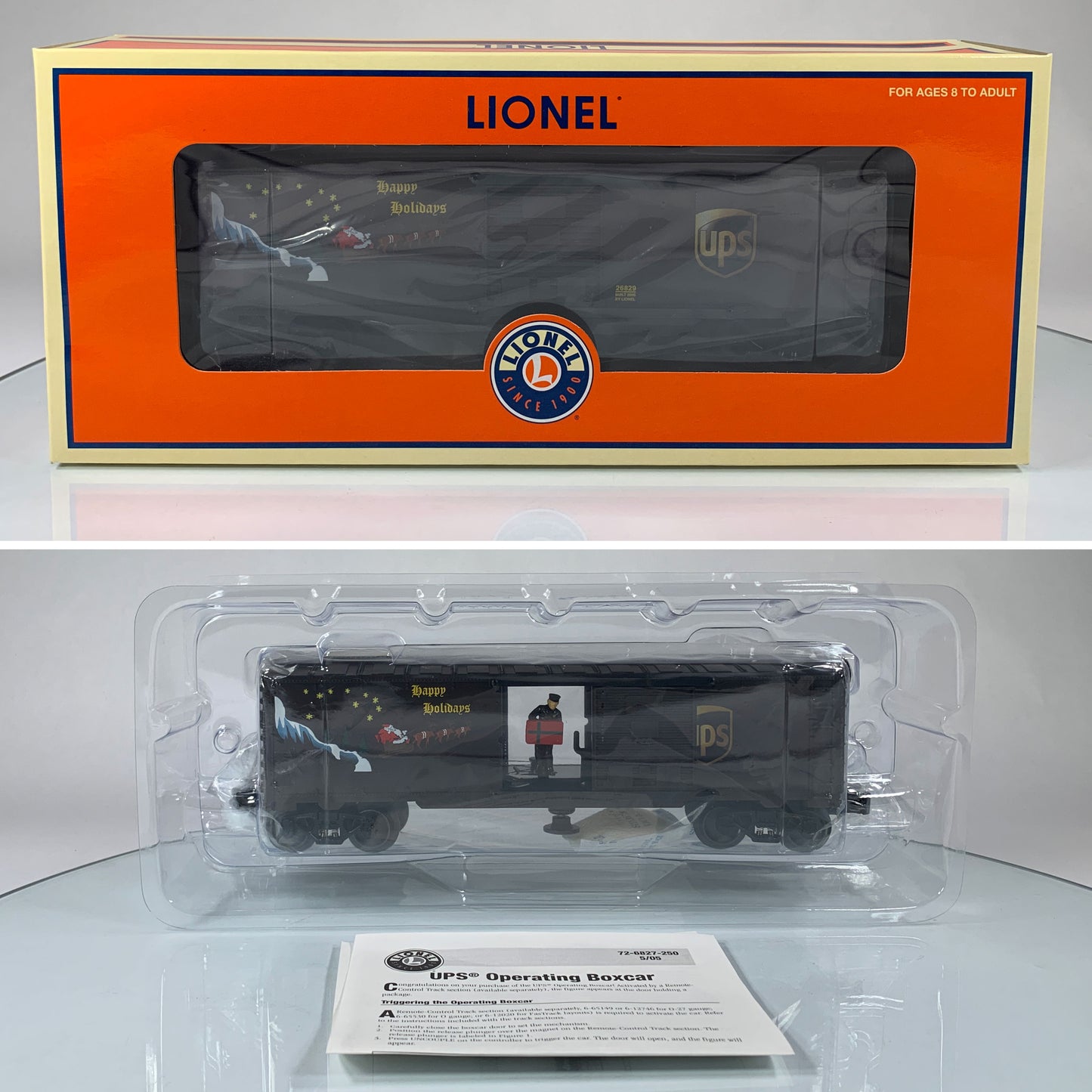 LIONEL • O GAUGE • 2005 UPS Holiday Operating Boxcar 6-26829 • NEW OLD STOCK