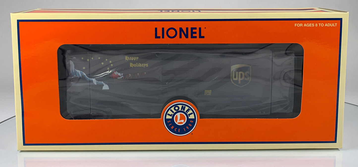 LIONEL • O GAUGE • 2005 UPS Holiday Operating Boxcar 6-26829 • NEW OLD STOCK