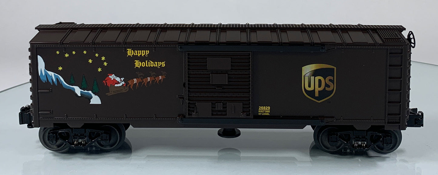 LIONEL • O GAUGE • 2005 UPS Holiday Operating Boxcar 6-26829 • NEW OLD STOCK