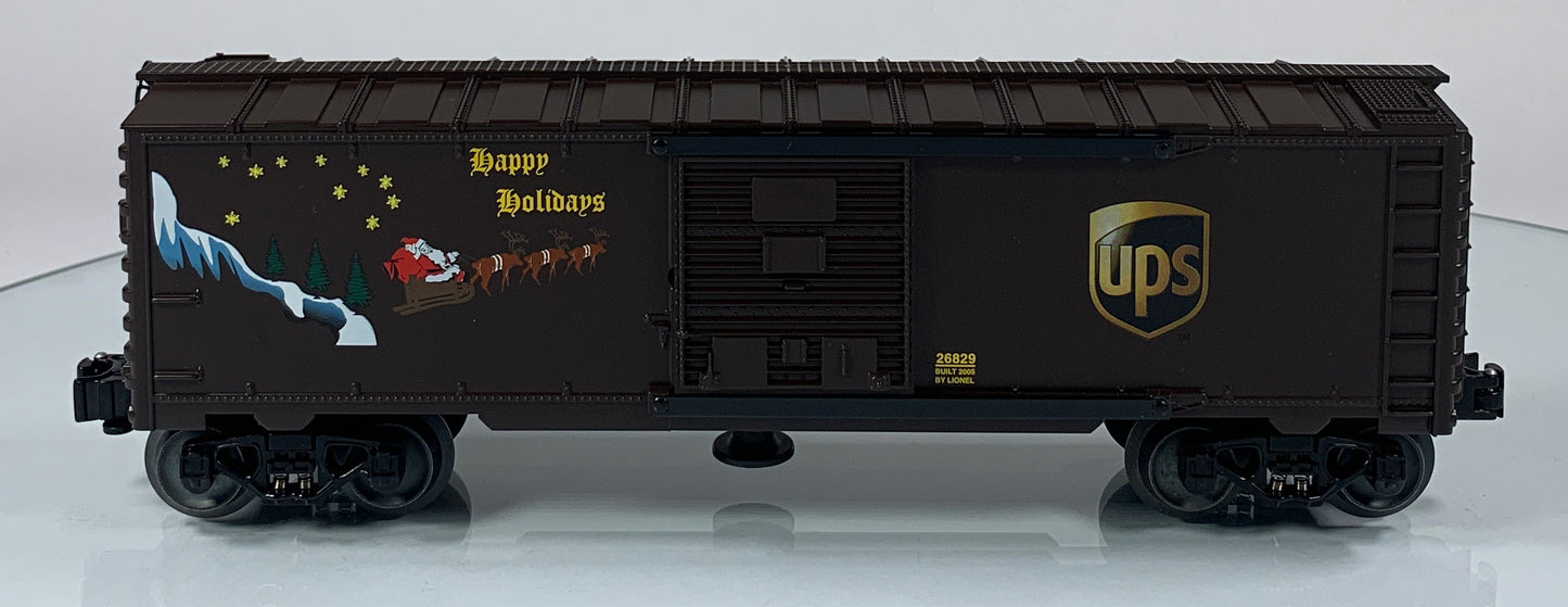 LIONEL • O GAUGE • 2005 UPS Holiday Operating Boxcar 6-26829 • NEW OLD STOCK