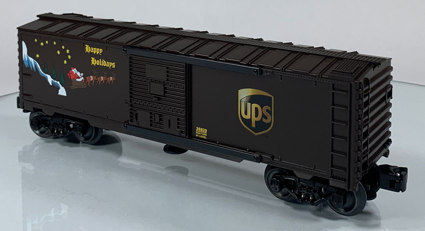 LIONEL • O GAUGE • 2005 UPS Holiday Operating Boxcar 6-26829 • NEW OLD STOCK