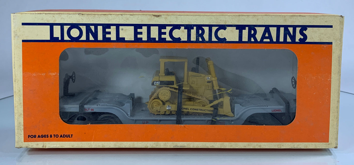 LIONEL • O GAUGE • 1995 Union Pacific Flatcar w Ertl Bulldozer 6-16935 • NEW OLD STOCK