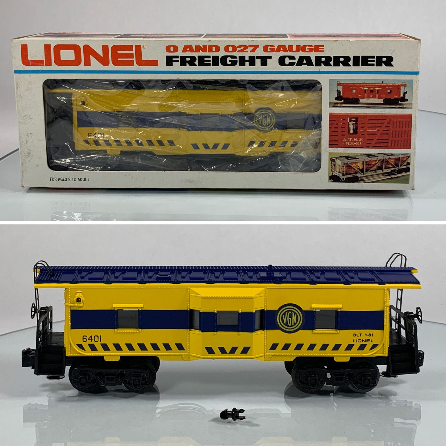 LIONEL • O GAUGE • 1981 Virginian Bay Window Caboose 6-6401 • EX COND