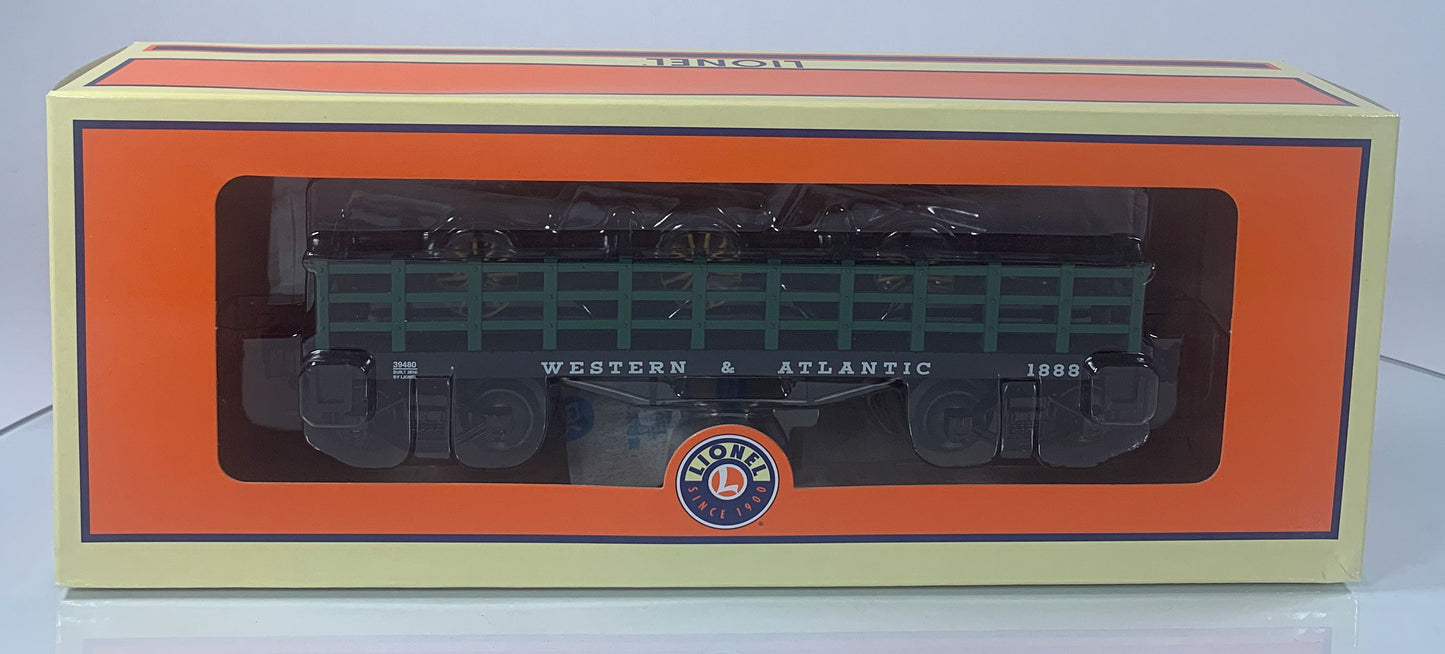 LIONEL • O GAUGE • 2009 Western & Atlantic Flatcar with Cannon Load 6-39480 • NEW OLD STOCK