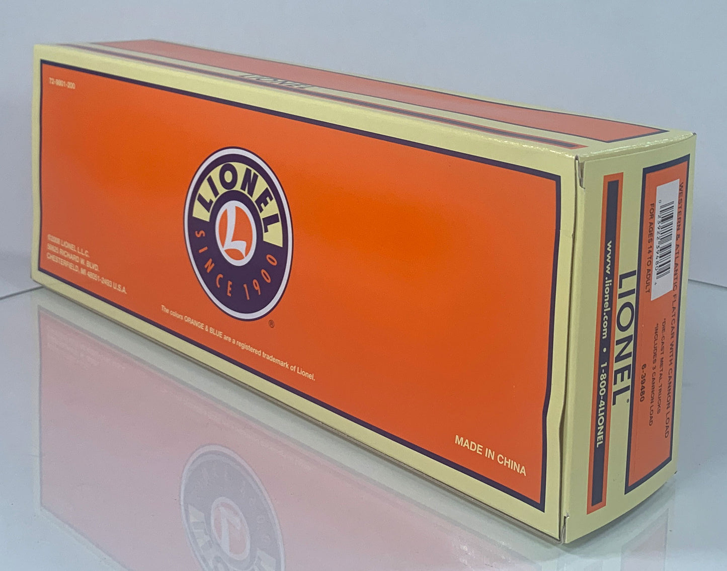 LIONEL • O GAUGE • 2009 Western & Atlantic Flatcar with Cannon Load 6-39480 • NEW OLD STOCK