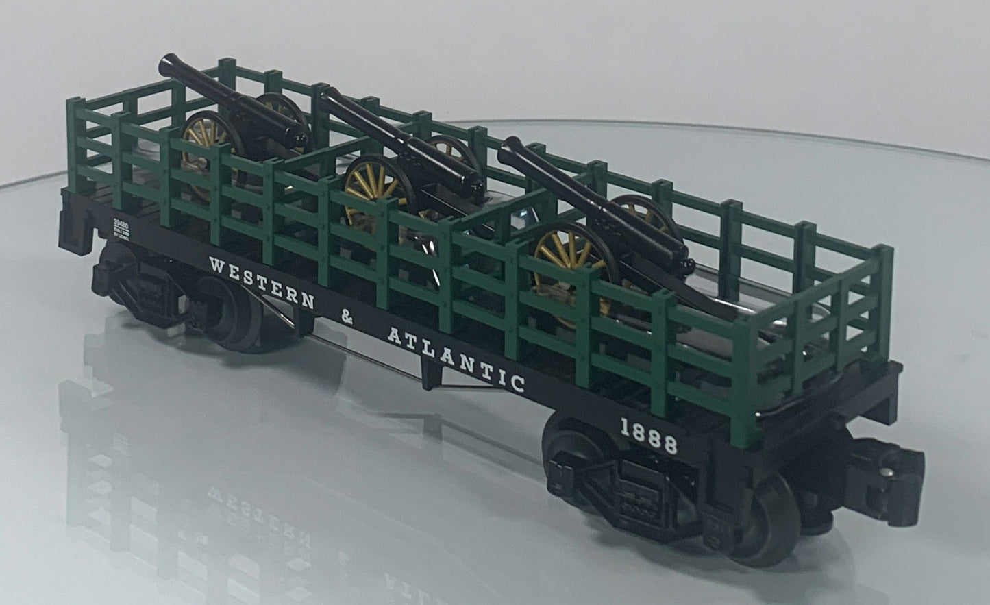 LIONEL • O GAUGE • 2009 Western & Atlantic Flatcar with Cannon Load 6-39480 • NEW OLD STOCK
