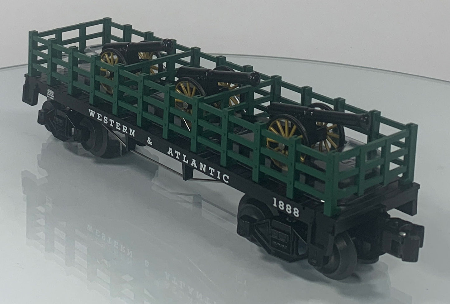 LIONEL • O GAUGE • 2009 Western & Atlantic Flatcar with Cannon Load 6-39480 • NEW OLD STOCK