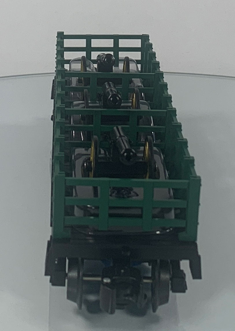 LIONEL • O GAUGE • 2009 Western & Atlantic Flatcar with Cannon Load 6-39480 • NEW OLD STOCK