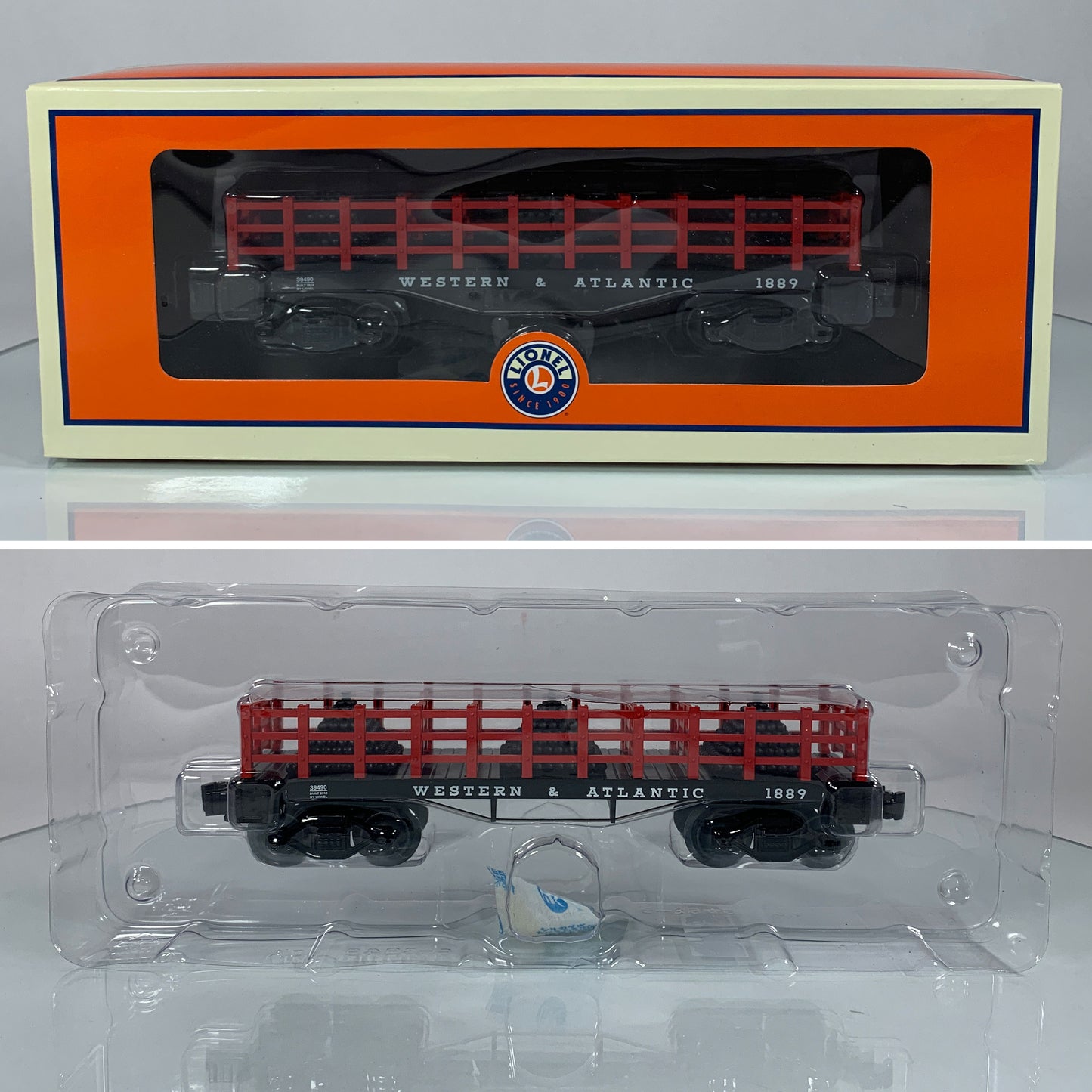 LIONEL • O GAUGE • 2010 Western & Atlantic Cannonball Flatcar 6-39490 • NEW OLD STOCK