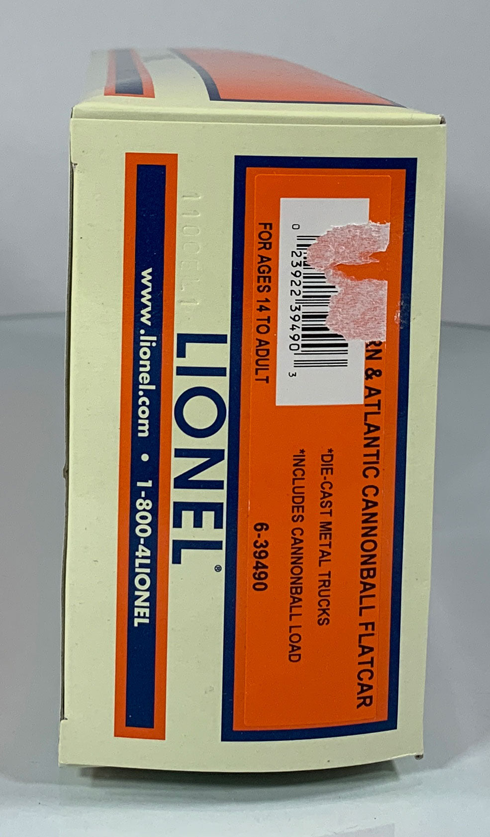 LIONEL • O GAUGE • 2010 Western & Atlantic Cannonball Flatcar 6-39490 • NEW OLD STOCK