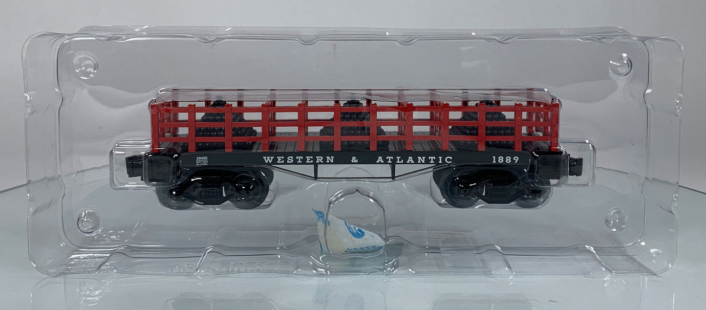 LIONEL • O GAUGE • 2010 Western & Atlantic Cannonball Flatcar 6-39490 • NEW OLD STOCK