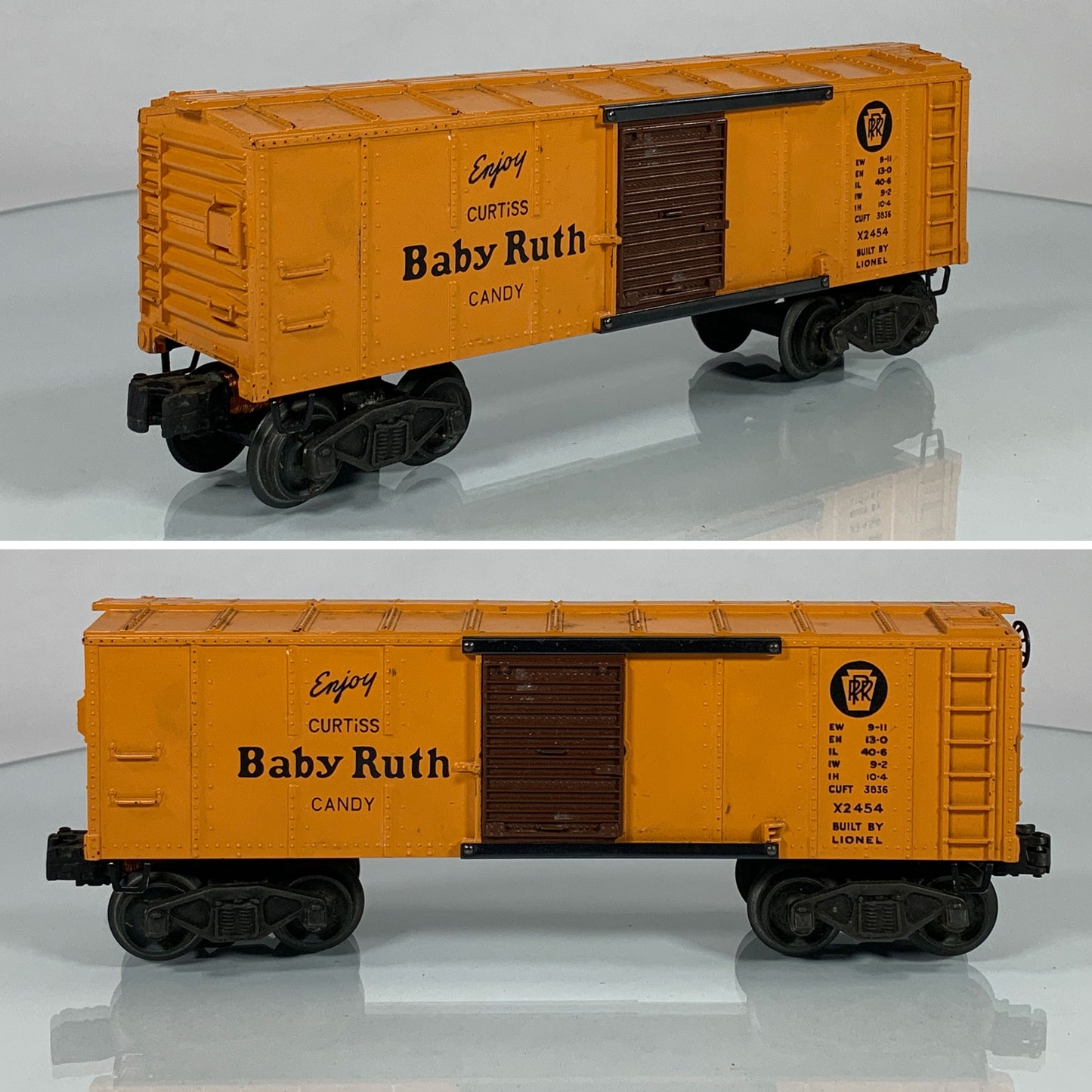 LIONEL • O GAUGE • 1946-1947 Postwar x2454 Baby Ruth Boxcar • VERY GOOD COND