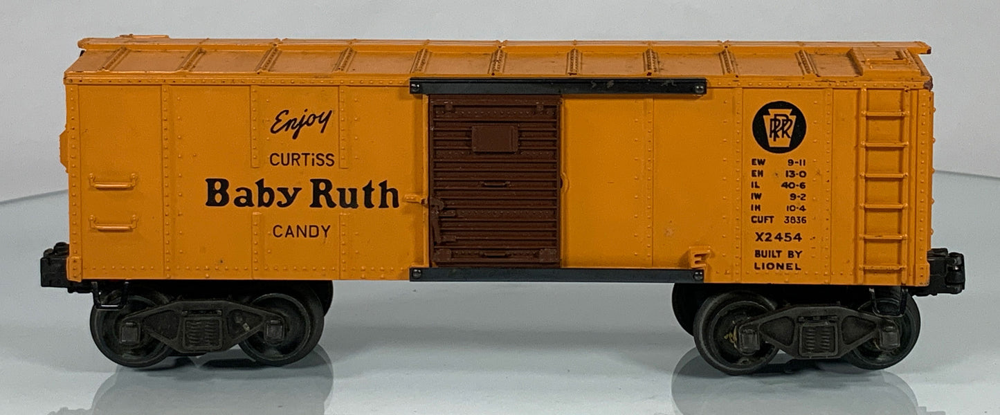 LIONEL • O GAUGE • 1946-1947 Postwar x2454 Baby Ruth Boxcar • VERY GOOD COND