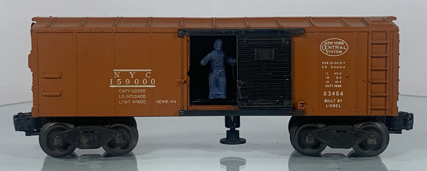 LIONEL • O GAUGE • 1949-1951 Postwar x3464 New York Central Operating Boxcar • VERY GOOD COND